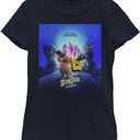 Nickelodeon Squarepants Spongebob Binocular Poster Girls Short Sleeve Tee Shirt (X-Large, Navy Blue)