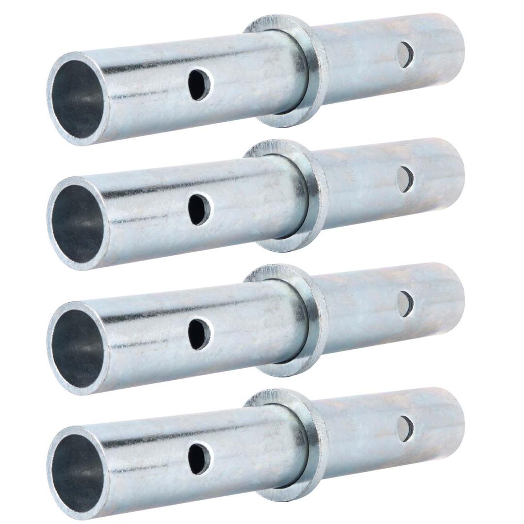 Connecting Rod 1-3/8" OD x 9" L Heavy Duty Scaffolding Coupling Pin with 1/4" Collar - 4 Pack