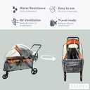 SASHA'S Rain and Wind Cover for Jeep Sport All-Terrain Stroller Wagon, Clear Design, Ventilation Holes, Maximum Coverage Made in USA (Stroller not Included)