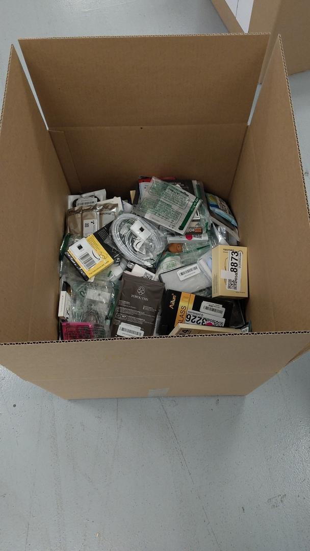 Box of Mixed Accessories for Phone/Watch/iPad/Tablet, Retail is Estimated