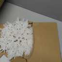 6pcs Large White Snowflakes Ornaments 12 Big Plastic Glitter Snowflake for Winter Indoor Outdoor Christmas Tree Window Room Decorations Giant Craft Snowflakes