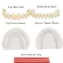 Healthyare Denture Do it Yourself Full Set of Top and Bottom Fake Teeth for Improve Smile