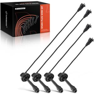 A-Premium Ignition Spark Plug Wires Set of 4 Compatible with Toyota Corolla 1998 1999 2000 2001 2002 L4 1.8L