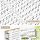 LazBlinds No Tools No Drill Cordless Bamboo Roman Shades, Light Filtering Window Treatment, Roll Up Bamboo Blinds for Windows 32'' W x 48'' H, Whitewash T