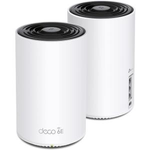 TP-Link Deco XE75 AXE5400 Tri-Band WiFi 6E Mesh System - Covers up to 5500 Sq.Ft, Replaces WiFi Router and Extender, AI-Driven Mesh, 6GHz Band, 2-Pack