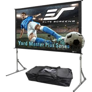Elite Screens Yard Master Plus, 120-INCH 16:9 Height Setting Adjustable Portable Projector Screen, 4K HD Outdoor Indoor Movie Theater Front Projection, US Based Company, OMS120H2PLUS