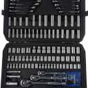 Amazon Basics 201-Piece Mechanic's Socket Tool Set With Case, SAE and Metric Sizes, Chrome-Vanadium Steel, Portable