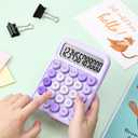 Mr. Pen- Mechanical Switch Calculator, 12 Digit Large LCD Display, Purple with Big Buttons, Mechanical Switch Calculator for Home, School, Office