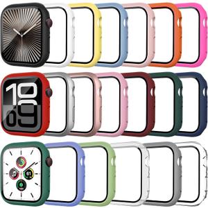 20 Pack Case for Apple Watch Series 11/10 42mm with Tempered Glass Screen Protector, Shockproof Hard PC Protective Cover, All-Around Bumper Compatible with iWatch S11/10 42mm