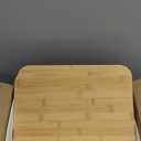 Citylife Storage Bins with Bamboo Lids 16QT Plastic Storage Containers Stackable Organizer Boxes with Handle for Desk Snacks, Toys, 2 PCS, 15" L x 10.6" W x5.8 H