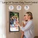 NexFoto 24" Digital Picture Frame, Touchscreen, Dual-Band Wi‑Fi, 64GB