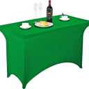 LZY Spandex Fitted Stretch Table Cover for 4ft or 6ft or 8ft Folding Table, Rectangular Cocktail Tablecloth, Perfect for Party or Banquet