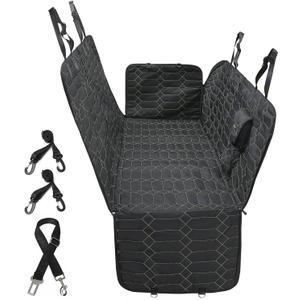 Dog Car Seat Cover 60 Inches - RBSC Waterproof Hammock, Heavy Duty Scratch Proof Nonslip Car Thick Back Seat Cover with Pockets for Cars, Trucks, Jeeps and SUVs (green)
