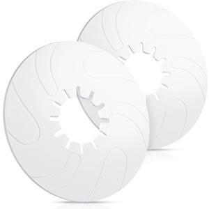 2 Pack 5th Wheel Hitch Lube Plate 12 Inch RV Camper Trailer Fifth Wheel Plate Disc Accessories for Trailer Safety Kit, 3/16 Inch Thick, White
