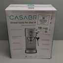 CASABREWS CM5418 Espresso Machine 20 Bar, Compact Espresso Maker with Steam Milk Frother, Stainless Steel Coffee Machine with 34oz Removable Water Tank for Cappuccino, Gift for Women or Men, Silver