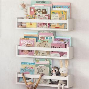 NATURE SUPPLIES- Nursery Shelves- 3 Pack- 24 inches- White (3 Pack-23.1 Inches)
