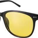 Night Vision Driving Glasses Polarized Anti-glare Clear Sun Glasses Men & Women Fashion (Black-1)