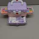 54 Pcs Kids Makeup Kit for Girls, Princess Real Washable Pretend Play Cosmetic Set Toys with Mirror, Birthday Gifts for 3 4 5 6 7 8 9 10+Years Old Girls Kids (Light Purple)