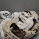 Heated Blanket Throw Blanket - Fast Heating Electric Blanket, Soft Flannel Heated Throw with 4 Time Settings,10 Heating Settings, Warm Gifts for Women & Mom&Grandma(50"x60"Cow Print Apricot) (05 - Apricot Ombre-khaki)