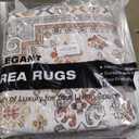 zesthome 9x12 Area Rugs,Stain Resistant Washable Rug,Ultra-Thin Rugs for Living Room,Bedroom,Non-Slip Backing Home Decor Large Area Rug (Orange,9'x12')