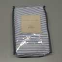 Laura Ashley - Twin Size Bedskirt, Soft Cotton Ruffled Bedding for Year Round Use, Striped Bedding with 14.5" Drop (Ticking Stripe Blue)
