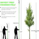 Pole Saw for Tree Trimming - 30 FT Extendable Tree Pruner, Long Handle Tree Trimmer, High Reach Branch Cutter, Heavy Duty Pole Pruning Saw, Tree Cutting Tool for Hard-to-Reach Branches