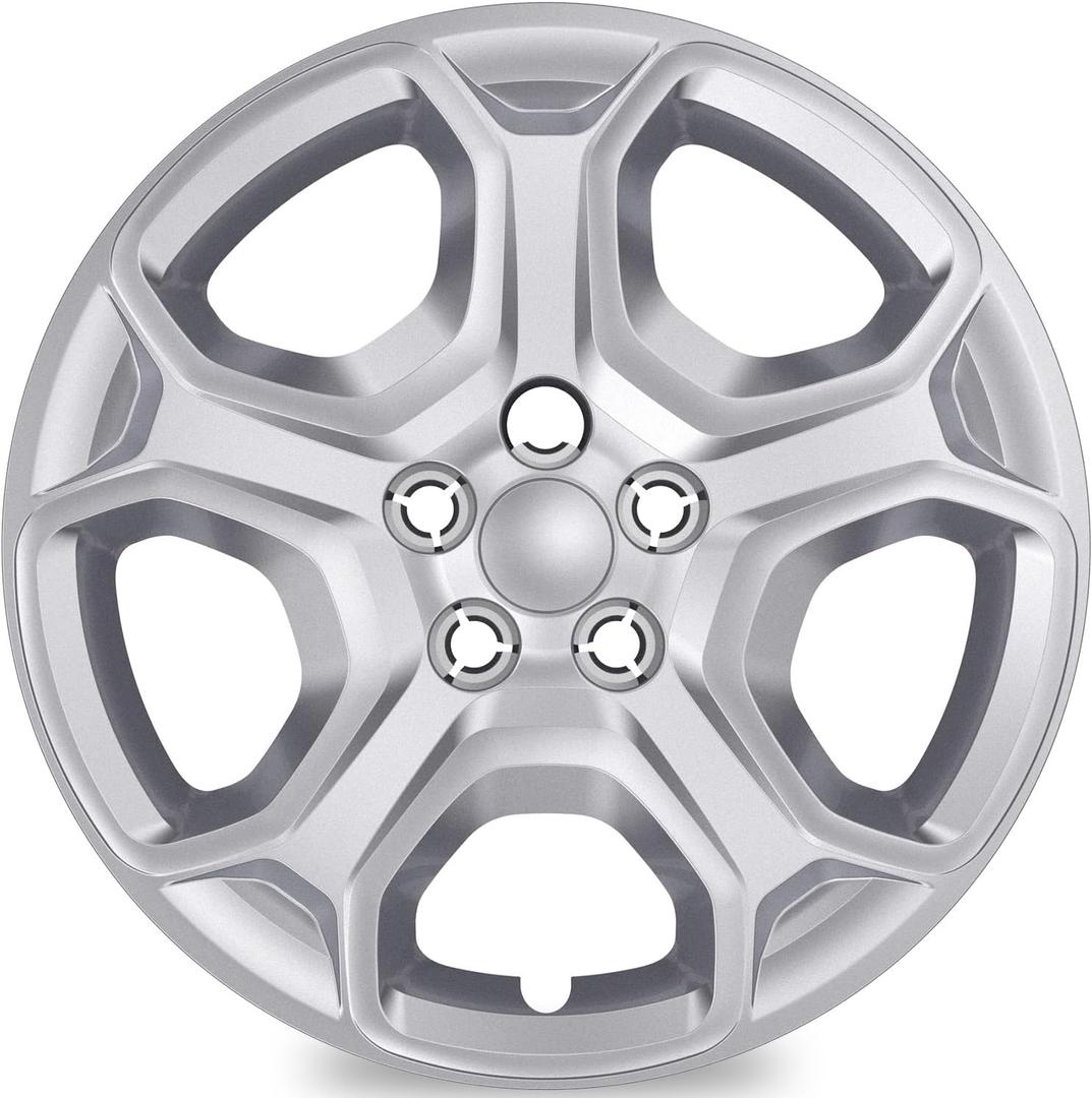 TangMiGe 4-Pack 17 inch Hubcaps Compatible with Ford Escape 2013-2025, Fits 17" Steel Wheel Only, Replaces OEM #GJ5Z-1130-A, (Silver Color Wheel Cover)