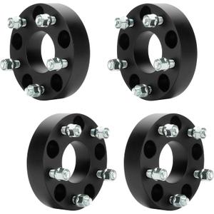4pcs 5x5 (5x127mm) Wheel Spacers w/ 71.5mm Bore, 1.5 inch (38.1mm) 14x1.5 Studs fits 2011-2021 Jeep Grand Cherokee; 2019-2023 Wrangler; 2020-2023 Gladiator, 2011-2023 Dodge Durango, Not Hubcentric