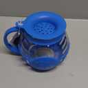 Ecolution Patented Micro-Pop Microwave Popcorn Popper with Temperature Safe Glass, 3-in-1 Lid Measures Kernels and Melts Butter, Made Without BPA, Dishwasher Safe, 1.5-Quart, Blue