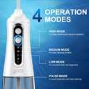Water Flosser for Teeth Cleaning Pick: Portable Cordless Oral Irrigator350ML, 4 Modes 4 nozzles,IPX7 Waterproof Rechargeable Design Perfect for Travel and Daily Deep Cleaning Gum Care at Home