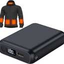 12V 18400mAh Heated Jacket Battery Pack, Battery Pack for Heated Jacket, Rechargeable Power Bank for Heated Jacket, Heated Pants with DC/USB/Type-C Output LED Display (Black)
