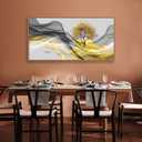 Tucai Decor Framed Wall Art Canvas Modern Light Luxury Abstract Ink Landscape Wall Art Canvas Framed for Living Room Decoration, Bedroom, Home and Office Wall Decor 20x40inch (Framed)