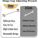2Pcs Hinge Gap Adjusting Wrench Kit, Residential Door Hinge Adjustment Tool, Hand Tools for Hinge Adjustment Heavy Duty Door Gap Adjustment Tool Upgrade Steel Repair Spanner