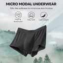 DAVID ARCHY Mens Underwear Ultra Soft Micro Modal Support Pouch Trunks Moisture Wicking Boxer Briefs for Men 3 Prs L