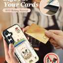 Shorogyt for Samsung Galaxy S25 Cute Kawaii Leather Phone Case - Compatible with Magsafe Wallet Magnetic Credit Card Holder Fashion Butterfly Design Phone Cover for Women Girls, Fits 7 Cards