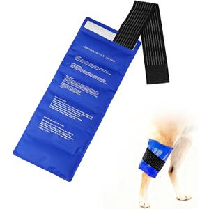 Dog Gel Ice Packs, Reusable Hot and Cold Ice Packs for Dog Injuries, Joint Pain, Muscle Soreness, Pain Relief, Post-Surgery Recovery, Adjustable Pet Gel Wrap for Dog's Knees, Back and Shoulders