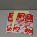 T&R Large Do Not Block Driveway Signs, Unauthorized Vehicles Towed At Vehicle Owner's Expense - 2 Pack - 14 x 10 Inches Rust Free .040 Aluminum Reflective - UV Protected, Waterproof and Fade Resistant - 6 Pre-drilled Holes