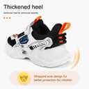 WZRUISEN Kid Boys Girls Lightweight Breathable Sneakers Strap Athletic Tennis Shoes for Running Walking, White 1 Big Kid