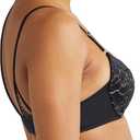Maidenform Women's Push-Up Bra, Love The Lift Lace Demi Push-Up Bras for Women, Smoothing, Underwire, Convertible Straps (Black, M)