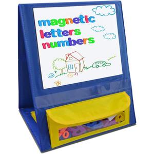 EAMAY Magnetic Desktop Tabletop Stands Pocket Chart Foldable Samll Dry Erase Board Classroom Tool for Kids Education (12W*15L, Magnetic)