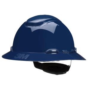 SecureFit Hard Hat SecureFit H-810SFR-UV, Navy Blue, Non-Vented Full Brim Style Safety Helmet with Uvicator Sensor, 4-Point Pressure Diffusion Ratchet Suspension, ANSI Z87.1 (One Size)
