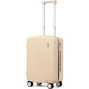 Hanke 24 Inch Luggage with Spinner Wheels Lightweight PC Hard Shell Suitcases Checked Luggage with TSA Lock Checked-Medium 24-Inch Rolling Suitcase for Travel (Cuba Sand)