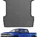 Mixsuper Liner Truck Bed Mat for 2014-2018 Chevrolet Silverado 1500/ GMC Sierra 1500, Only for 5.7ft Bed, All Weather Truck Rugged Bed Liner TPE Durable Odorless Black