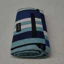 ZAZE Picnic Blankets Beach Blanket, 80''x80'' Extra Large Thick 3-Layers, Sandproof Machine Washable Waterproof Foldable Oversized XL Outdoor Mat, for Camping, Park, Travel, Grass(Blue White Stripe)