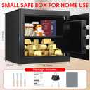 1.8 Cub Small Fire Safe for Home Use, Digital Security Safes Fireproof Waterproof with Combination Lcok and Removable Shelf, Anti-theft Fireproof Safe Box for Document Money Valuables