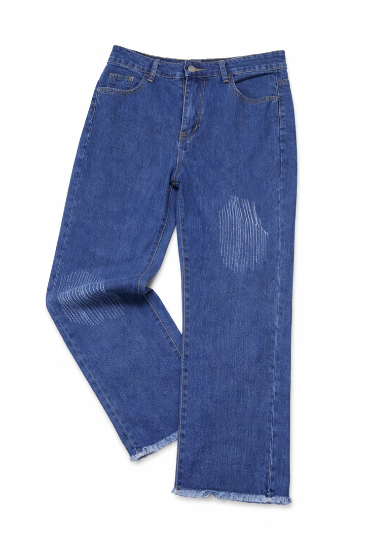 Women’s Dark Blue Denim Jeans – Size M, Casual Comfortable Fit