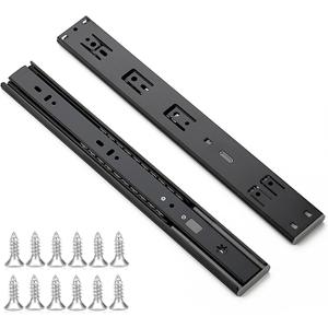Ravinte 14 Inch Soft Close Drawer Slides 10 Pairs 20 Pack Black Full Extension Ball Bearing Drawer Glide Side Mount