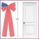 4th of July Decorations Outdoor - 6.5FT Giant Patriotic Bow - Fourth of July Memorial Day Patriotic Decor - Stars and Stripes Hanging Bow for Independence Day 250th Anniversary Indoor Outdoor Decor