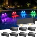4 Pack Solar Pool Lights for Above Ground Pools, Swimming Inground Pool LED Lighting Solar Powered, Outdoor Poolside Fence Deck Accessories Decor
