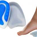 Heel Cups for Kids & Petite Women - Soft Gel (TPE) for Severs Disease, Growing Pains & Plantar Fasciitis - Shock Absorbing Inserts for Sports Cleats & Sneakers - Sizes 3-7/4-8(1 Pair)